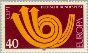 Stamp, C.E.P.T.- Posthorn, Germany, Federal Republic,  , Postal Services, Postal Unions, C.E.P.T., Europe