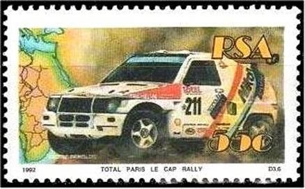 Stamp, Rallye, South Africa,  , Sport