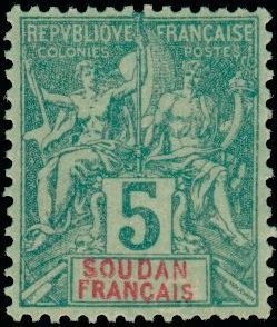 Stamp, Type Groupe, French Colonies,  