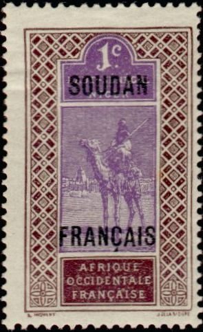 Overprinted Stamp of Upper Senegal & Niger