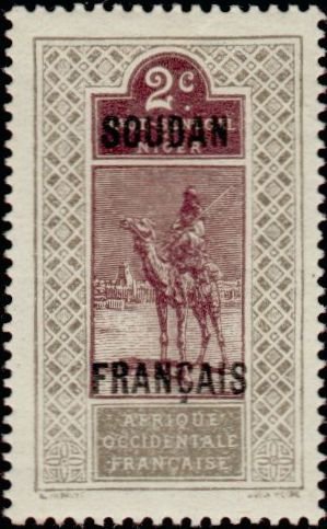 Overprinted Stamp of Upper Senegal & Niger