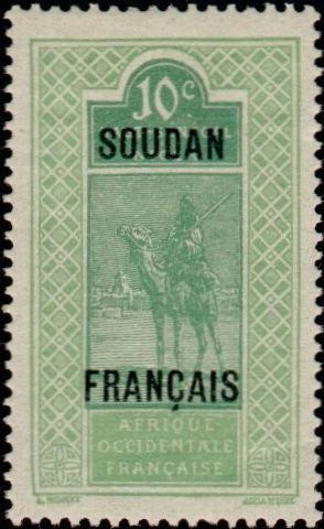 Overprinted Stamp of Upper Senegal & Niger
