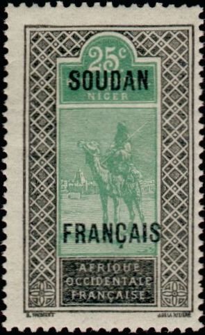 Overprinted Stamp of Upper Senegal & Niger
