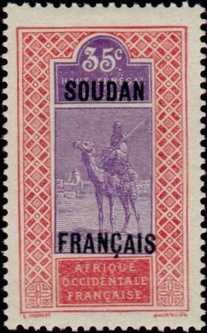 Overprinted Stamp of Upper Senegal & Niger