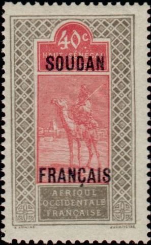 Overprinted Stamp of Upper Senegal & Niger