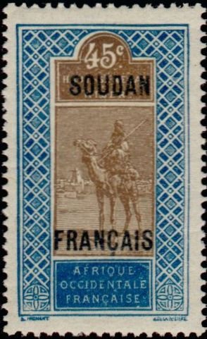 Overprinted Stamp of Upper Senegal & Niger
