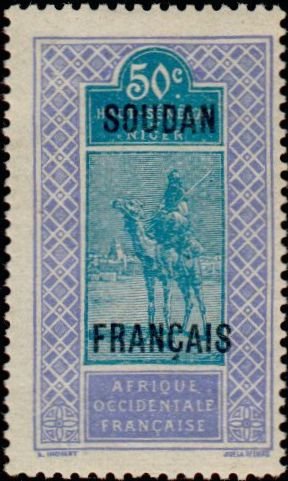 Overprinted Stamp of Upper Senegal & Niger