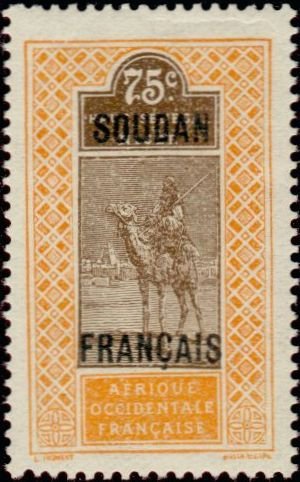 Overprinted Stamp of Upper Senegal & Niger