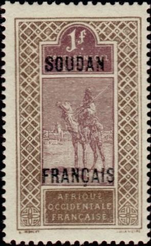 Overprinted Stamp of Upper Senegal & Niger