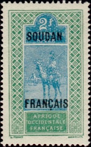 Overprinted Stamp of Upper Senegal & Niger