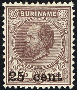 Stamp, King William III, Suriname,  
