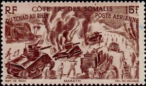 Stamp, Of Chad to the Rhine, French Colonies,  