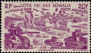 Stamp, Of Chad to the Rhine, French Colonies,  