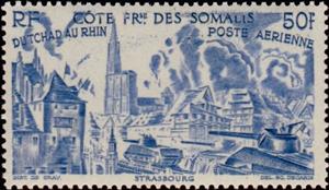 Stamp, Of Chad to the Rhine, French Colonies,  