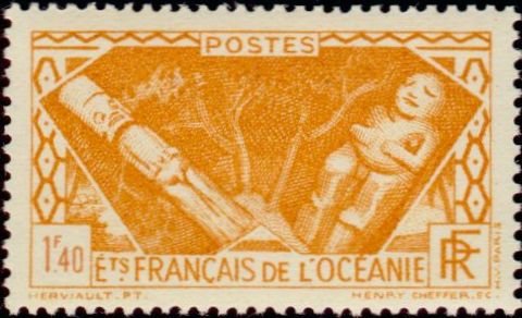 Stamp, Indigenous deities, French Colonies,  