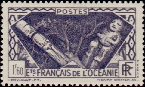 Stamp, Indigenous deities, French Colonies,  