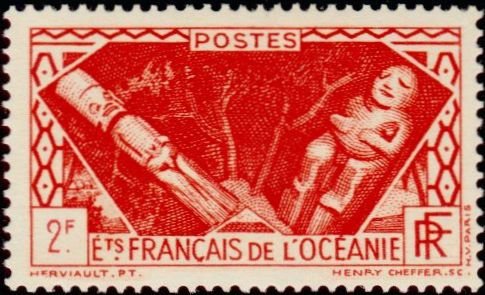 Stamp, Indigenous deities, French Colonies,  