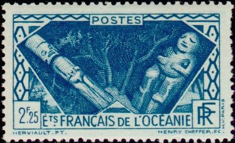 Stamp, Indigenous deities, French Colonies,  
