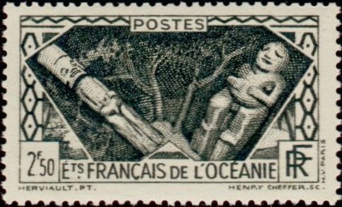 Stamp, Indigenous deities, French Colonies,  
