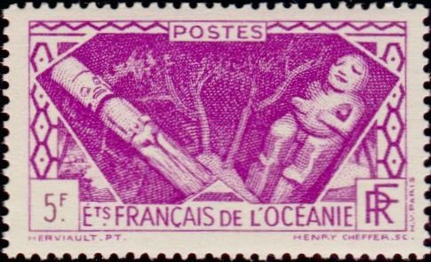Stamp, Indigenous deities, French Colonies,  