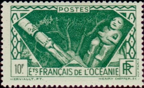 Stamp, Indigenous deities, French Colonies,  