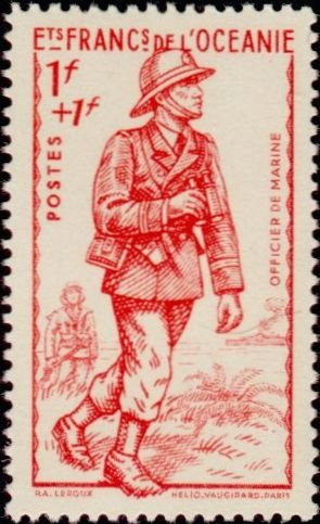 Stamp, Defense of the Empire, French Colonies,  