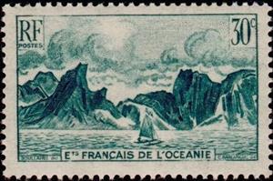 Stamp, Coast of Mooréa, French Colonies,  