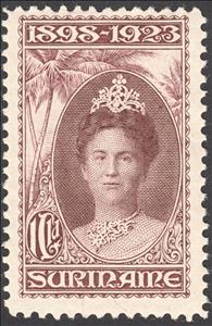 Stamp, Queen Wilhelmina, Suriname,  