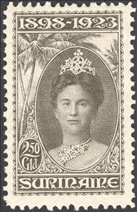 Stamp, Queen Wilhelmina, Suriname,  