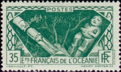 Stamp, Indigenous deities, French Colonies,  