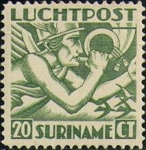Stamp, Allegory of Flight, Suriname,  
