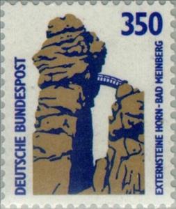 Stamp, Externsteine rocks, Horn-Bad Meinberg, Germany, Federal Republic,  , Sculptures