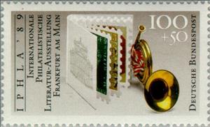 Stamp, ILPHA '89, Germany, Federal Republic,  , Music, Musical Instruments, Stamps, Expositions, Books, Philately