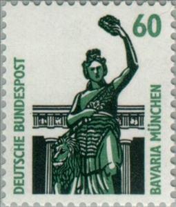 Stamp, Bavaria, Munich, Germany, Federal Republic,  , Sculptures