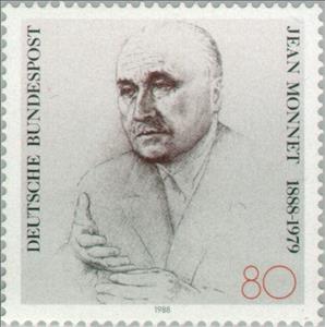 Stamp, Monnet, Jean, Germany, Federal Republic,  , Famous People, Commemoration, European Union, Politicians