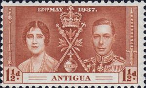 Stamp, Coronation, Antigua and Barbuda,  
