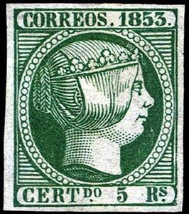 Stamp, Queen Isabel II, Spain,  , Heads of State, Queens
