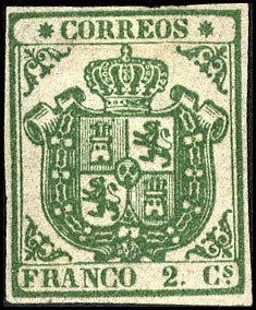Stamp, Coat of Arms, Spain,  , Coats of Arms, Crowns and Coronets