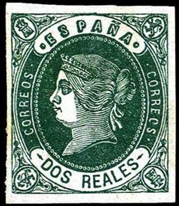 Stamp, Queen Isabel II, Spain,  , Queens