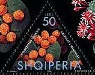Stamp, Hylocereus undatus, Albania,  , Cacti, Triangle Stamps