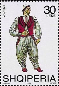 Stamp, Zadrine, Albania,  , Suits and Costumes