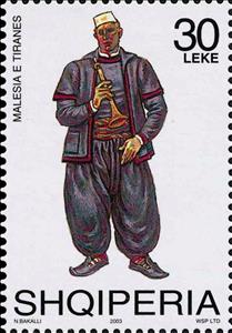 Stamp, Malesia and Tirana (Male), Albania,  , Suits and Costumes