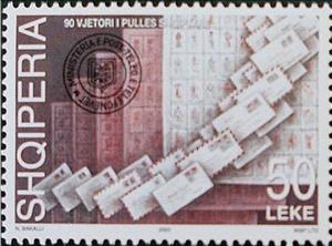 Stamp, Counter Sheet, Letters and  Ministry Postmark, Albania,  , Stamps