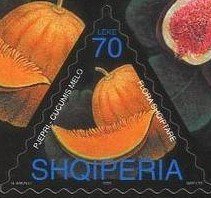 Stamp, Honey Melon (Cucumis melo), Albania,  , Fruits
