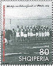 Stamp, Austria-Hungarian Soccer Team, Albania,  , Sport, Football (Soccer)