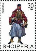 Stamp, Shkodra, Albania,  , Suits and Costumes