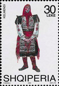Stamp, Kelmendi, Albania,  , Suits and Costumes