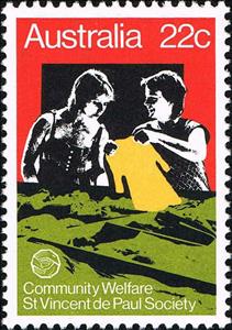 Stamp, Community Welfare- St Vincent de Paul Society, Australia,  