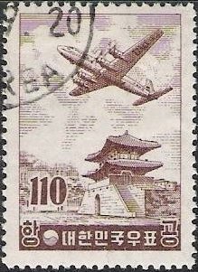 Airplane over Seoul