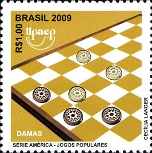 Stamp, Checkers, Brazil,  